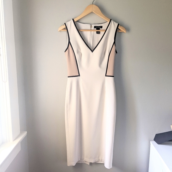 WHBM Beige Color Block Dress - Picture 1 of 2